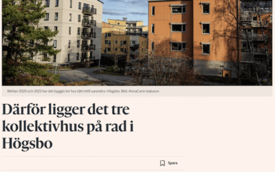 Tre kollektivhus på rad i Göteborg